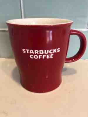 Starbucks Mug Red & White Coffee 2008 14oz - Sold on eBay Oct, 29th 2018 for $11.72