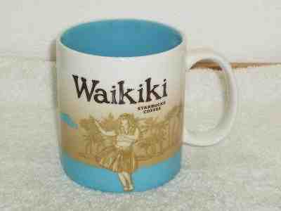 Starbucks ~WAIKIKI~ 16oz Global Icon 2009 Collector's Mug - Sold on eBay Nov, 5th 2018 for $36.99