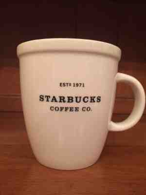 STARBUCKS 16 oz MUG  "COFFEE CO EST 1971"  WHITE (2009) Excellent Condition - Sold on eBay Nov, 4th 2018 for $7.50
