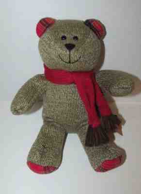 Starbucks Bearista Holiday Teddy Bear red scarf plaid feet Plush 2009 Ed. 88 - Sold on eBay Nov, 3rd 2018 for $4.99