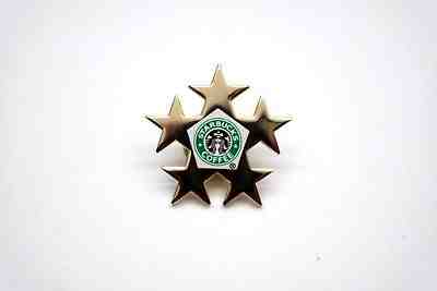 Starbucks 2010  Five Star Pin Coffee Badge Set 1 Pcs Old LOGO China - Sold on eBay Nov, 17th 2018 for $26.88