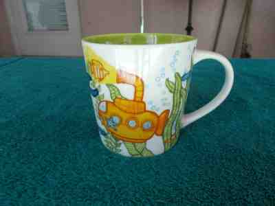 STARBUCKS COFFEE MUG  YELLOW SUBMARINE SEA WORLD WHALES, CRABS, FISH 2010 - Sold on eBay Nov, 5th 2018 for $11.97
