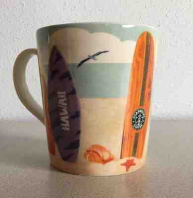 STARBUCKS 2010 COFFEE MUG~HAWAII SURF BOARD BEACH TURTLE SHARK -PREOWNED - Sold on eBay Nov, 4th 2018 for $15.99