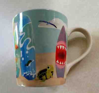 Starbucks 2010 Hawaii Coffee Mug Cup Surfboard Surf Surfer Shark 11 oz. EUC - Sold on eBay Nov, 4th 2018 for $12.00