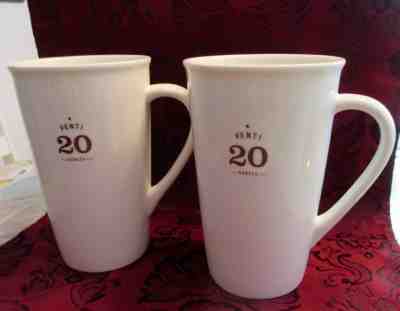 2 Classic Starbucks Ceramic Mug  VENTI 20oz porcelain Cup PAIR: EUC - Sold on eBay Nov, 3rd 2018 for $18.50