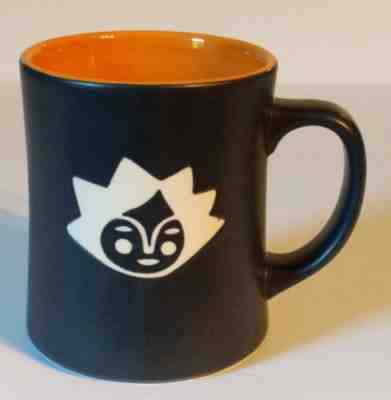 STARBUCKS 2011 ~ Matte Black & Orange Inside ~ Etched Girl Logo-Bone China - Sold on eBay Nov, 4th 2018 for $6.95