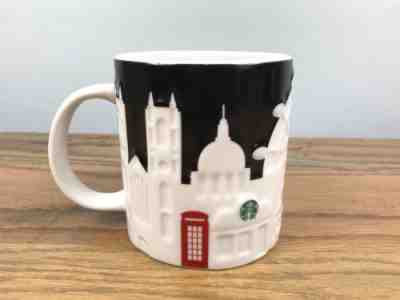 Starbucks Collector Series 2011 London Big Ben Black & White Relief Coffee Mug - Sold on eBay Nov, 2nd 2018 for $35.00