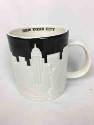 Starbucks 2012 New York City Mug TAXI 16 FL OZ Holiday Edition Skyline Coffee - Sold on eBay Nov, 5th 2018 for $21.79