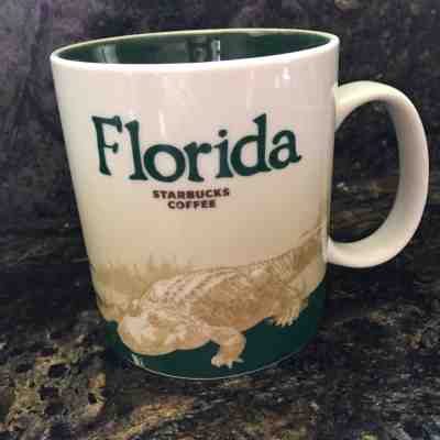 Starbucks Florida Alligator Coffee Mug Cup Tea 16 Oz Global Icon Collection 2012 - Sold on eBay Nov, 5th 2018 for $15.00
