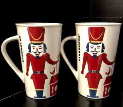 STARBUCKS Christmas Tall Coffee Mug Cups Nutcracker Set TWO LOT Holiday 2012 - Sold on eBay Nov, 5th 2018 for $9.50