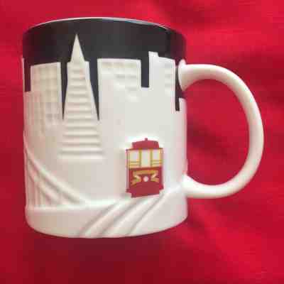 SAN FRANCISCO ICONIC SKYLINE WITH CABLE CAR STARBUCKS MUG 2012 - Sold on eBay Nov, 4th 2018 for $14.00