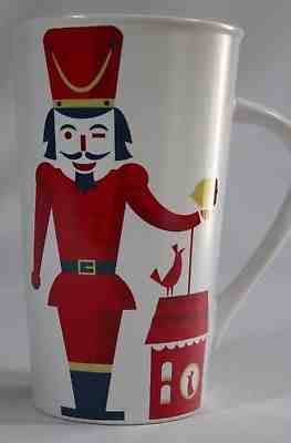 STARBUCKS RED WHITE NUTCRACKERS 5.75" Tall MUG 2012 Christmas HOLIDAY 16 oz - Sold on eBay Nov, 4th 2018 for $8.00