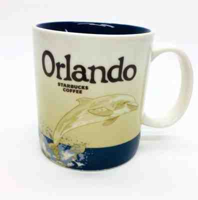 Starbucks 2012 Ceramic Coffee Mug Orlando Dolphin City Collector Series 16 oz - Sold on eBay Nov, 3rd 2018 for $34.99