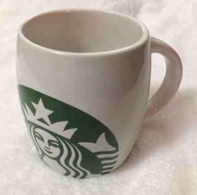 Starbucks 2012 Coffee Barrel Mug Cup White with Green Mermaid Decor Logo 14 oz - Sold on eBay Nov, 3rd 2018 for $3.25