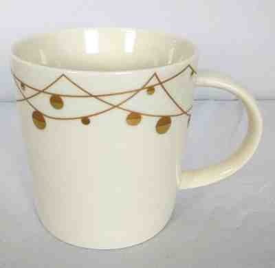 2012 Starbucks Holiday Coffee/Tea Mug/Cup Off White With Gold Ornaments - Sold on eBay Nov, 3rd 2018 for $11.99