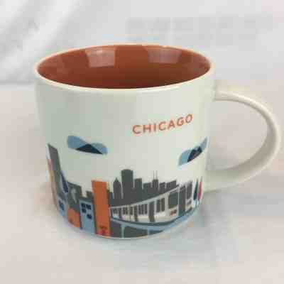 Starbucks City Mug Chicago You Are Here Collection 14 oz DISCONTINUED White 2013 - Sold on eBay Nov, 6th 2018 for $22.76