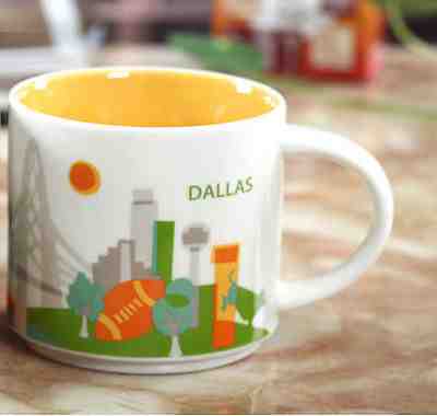 Starbucks Dallas You Are Here Collection 2013 Mug STARBUCKS Coffee Tea 14 oz - Sold on eBay Nov, 5th 2018 for $18.97