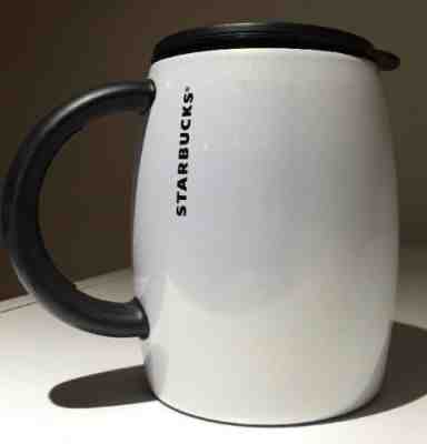 Starbucks 2013 Stainless Steel Pearlecent Pearl White 14Oz Metal Coffee Mug - Sold on eBay Nov, 5th 2018 for $22.95