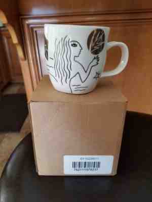 Starbucks 2013 Anniversary Mug Etched Siren White & Gold 12 FL. Oz. New w/Tag - Sold on eBay Nov, 3rd 2018 for $10.00