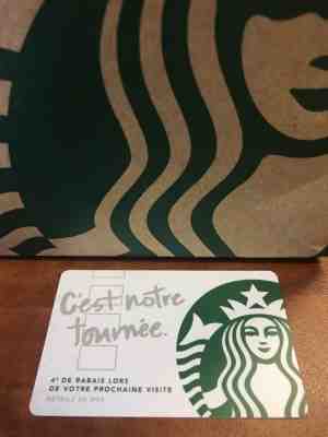 Starbucks French Recovery Card 2013 Canada  - Sold on eBay Nov, 2nd 2018 for $55.00