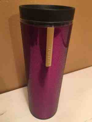 STARBUCKS PURPLE GRIP Textured 16 oz DOUBLE WALL TRAVEL TUMBLER MUG - 2013 - Sold on eBay Nov, 2nd 2018 for $10.49
