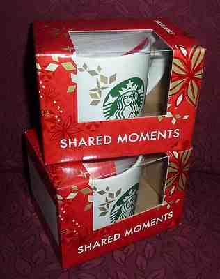 Lot of 2 Starbucks 2013 Holiday Christmas Shared Moments mugs  - Sold on eBay Nov, 1st 2018 for $24.00