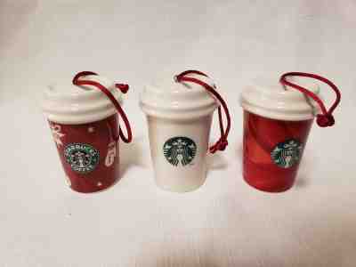 3 Starbucks To Go Cups Christmas Ornaments 2009 & 2014 - Sold on eBay Nov, 14th 2018 for $15.99