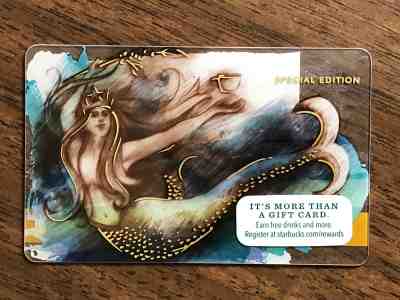 Starbucks Gift Card 2015 Siren Logo Full Swimming Special Edition No $ Value - Sold on eBay Nov, 14th 2018 for $2.99