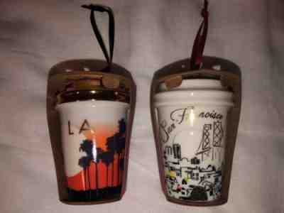 3 X Starbucks Ornament Lot 2015 Christmas LA/SF/Pike place + 21 sleeves sweater - Sold on eBay Nov, 11th 2018 for $45.00