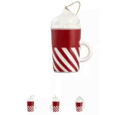 2015 Starbucks Christmas Holiday Candy Cane Whip Cream Ceramic Ornament -No card - Sold on eBay Nov, 11th 2018 for $29.99