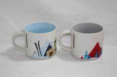 Set of 2 14oz 2015 Starbucks You are Here Mugs: Vail & Whistler BC Canada Ski - Sold on eBay Nov, 10th 2018 for $10.50