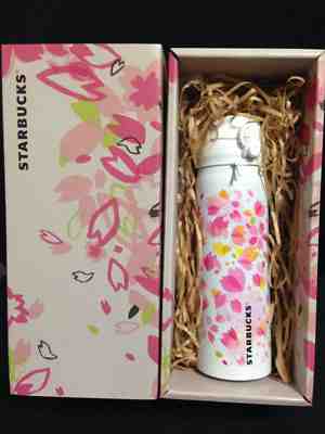 Starbucks Japan Cherry Blossom Stainless Bottle Tumbler 2015 SAKURA New In Box - Sold on eBay Nov, 10th 2018 for $99.99