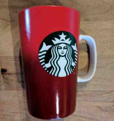 Starbucks Red Christmas Tall Ombre Mug 2015 White Gold Special Edition - Sold on eBay Nov, 10th 2018 for $27.50