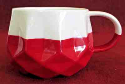 Starbucks 2015 Ceramic Coffee Mug Red & White Diamond Pattern12 Ounces - Sold on eBay Nov, 10th 2018 for $7.50