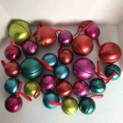 25 Starbucks 2015 Advent Calendar Christmas Ornament Balls Empty Fillable DIY - Sold on eBay Nov, 10th 2018 for $10.00