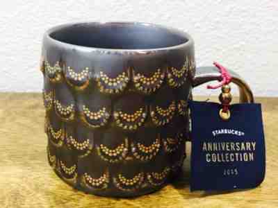 New NWT Starbucks 2015 Anniversary Collection Mug Cup Siren Mermaid Scales  - Sold on eBay Nov, 9th 2018 for $23.80