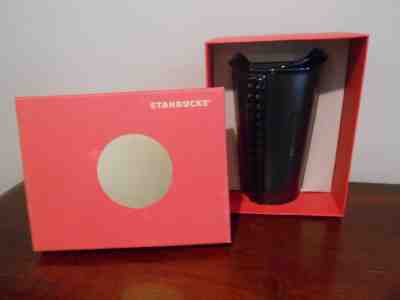 STARBUCKS 2015 Studded Matte Black On Black Ceramic Tumbler Mug 10oz NIB RARE - Sold on eBay Nov, 9th 2018 for $32.00