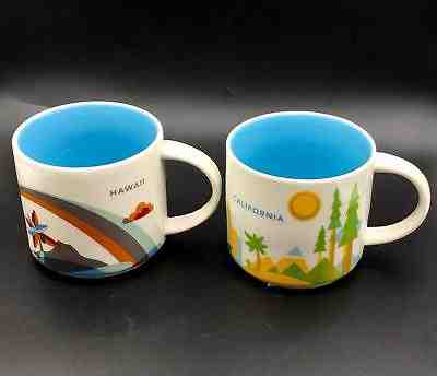 Starbucks Coffee 2015 CALIFORNIA & 2016 HAWAII YOU ARE HERE Mugs 14oz NWT NEW - Sold on eBay Nov, 9th 2018 for $39.99