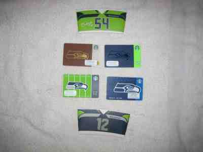 Starbucks Cards Lot of 4 NEW Seattle Seahawks 2015, 2016, 2017, 2018 w/extras - Sold on eBay Nov, 9th 2018 for $7.95