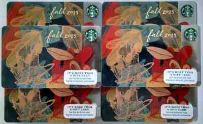 2015 ORIGINAL STARBUCKS MINT GIFT CARDS ~FALL CARD~NO VALUE PIN# COVERED LOT 100 - Sold on eBay Nov, 9th 2018 for $35.00