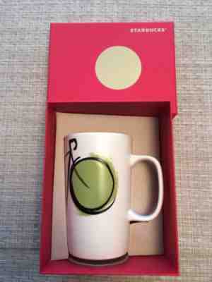NIB Starbucks Coffee Green Bicycle 16oz Ceramic Mug, 2015 Dot Collection - Sold on eBay Nov, 8th 2018 for $24.99