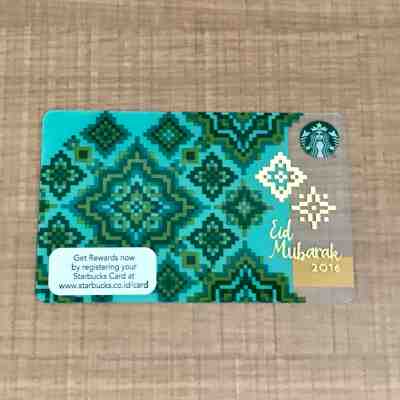 Starbucks Card Indonesia Ramadhan Eid Mubarak 2016 - Sold on eBay Nov, 17th 2018 for $9.00