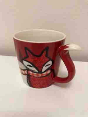 Starbucks Red Fox Mug Cup Tail Handle Holiday 2016 Christmas 8oz - Sold on eBay Nov, 11th 2018 for $20.00