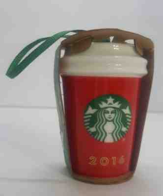 STARBUCKS RED MERMAID CUP COLORADO CHRISTMAS CERAMIC ORNAMENT 2016  - Sold on eBay Nov, 11th 2018 for $7.50