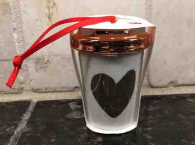 New Starbucks 2017 Gold Heart Christmas Holiday Ornament  - Sold on eBay Nov, 18th 2018 for $7.49