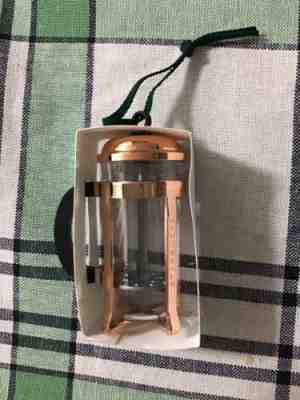 Starbucks French Coffee Press Ornament 2017 Christmas Holiday Bodum Original New - Sold on eBay Nov, 14th 2018 for $6.00