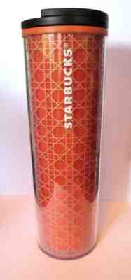 Starbucks 16oz Travel Tumbler Peach Pink Orange Geometric Tumbler Summer 2018 - Sold on eBay Nov, 18th 2018 for $6.00