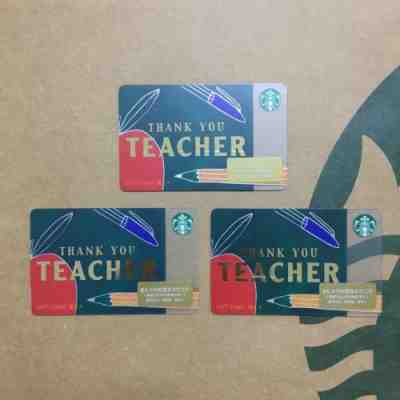 New Starbucks 2018 China Thank You Teacher Gift Card RMB100+200+500 - Sold on eBay Nov, 18th 2018 for $11.99