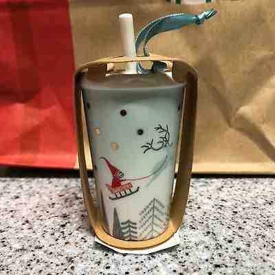 Starbucks Korea 2018 X-mas Santa Cold Cup Ornament Christmas Holiday Edition - Sold on eBay Nov, 18th 2018 for $16.49