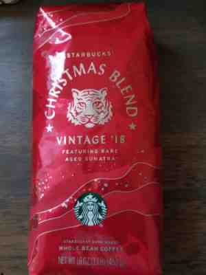 Starbucks Christmas blend Vintage 2018 1lb whole bean coffee - Sold on eBay Nov, 17th 2018 for $8.99